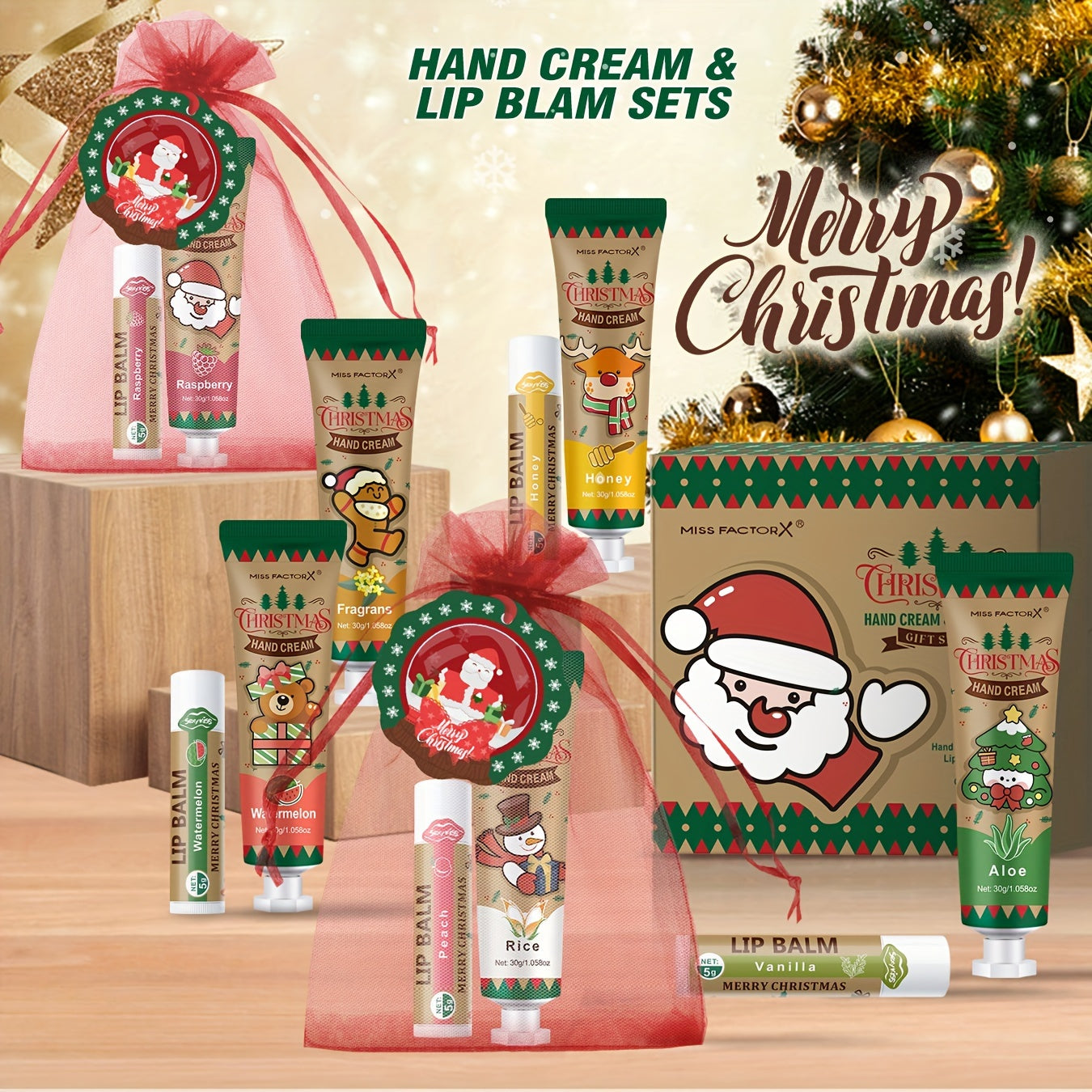 24pcs Christmas Give-away - Hand Cream & Lip Balm