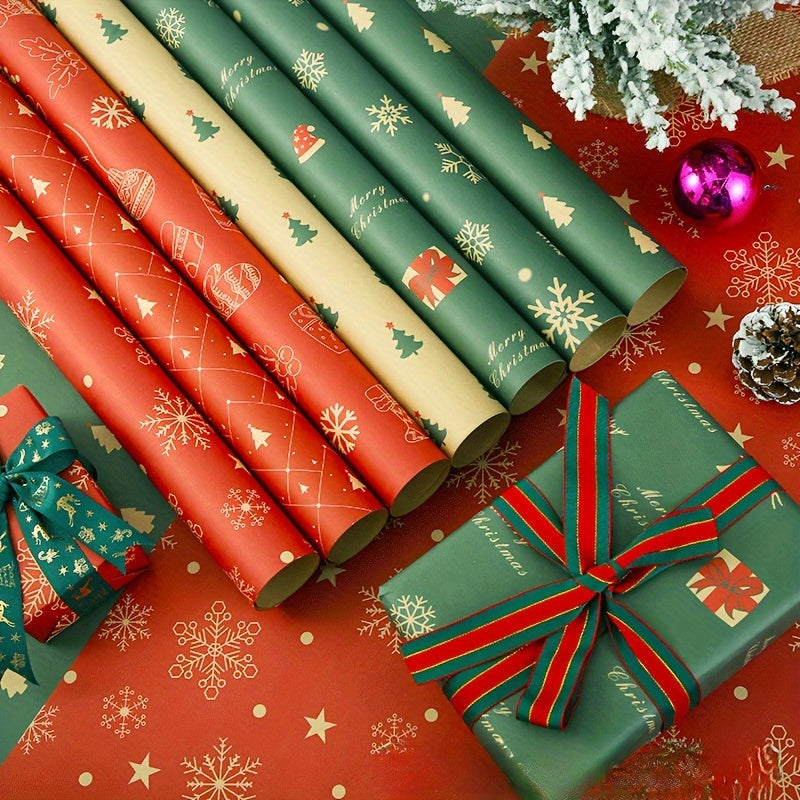 Christmas Gift Wrapping Paper Set of 7 Rolls