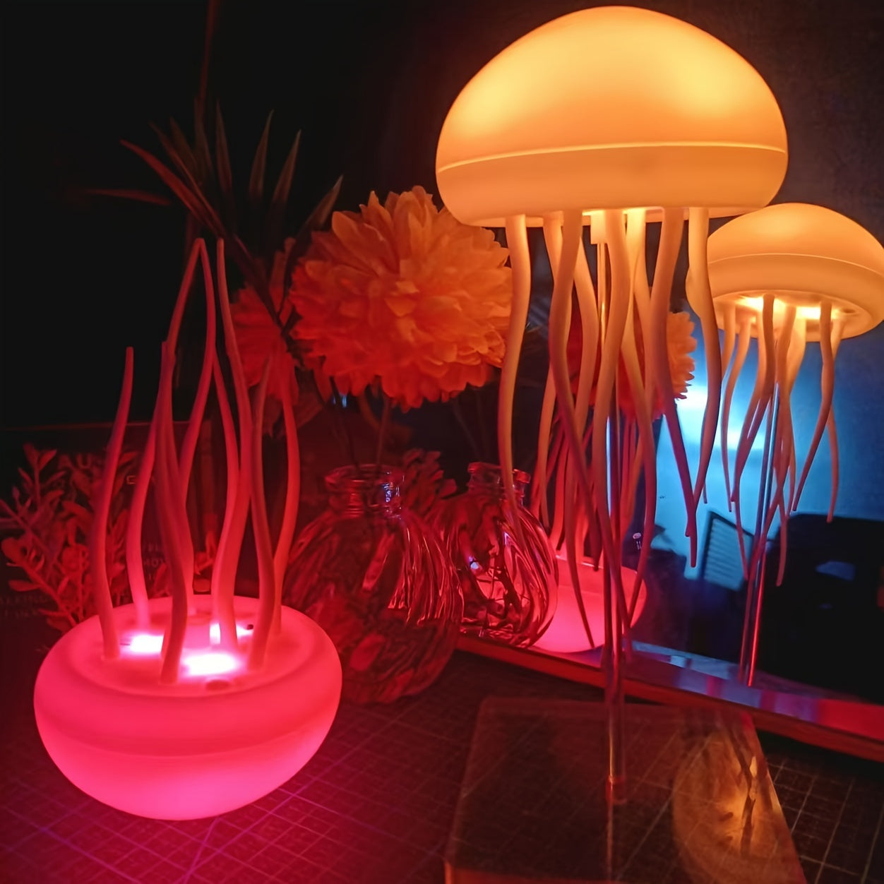 Modern Jellyfish Desk Lamps, USB Powered