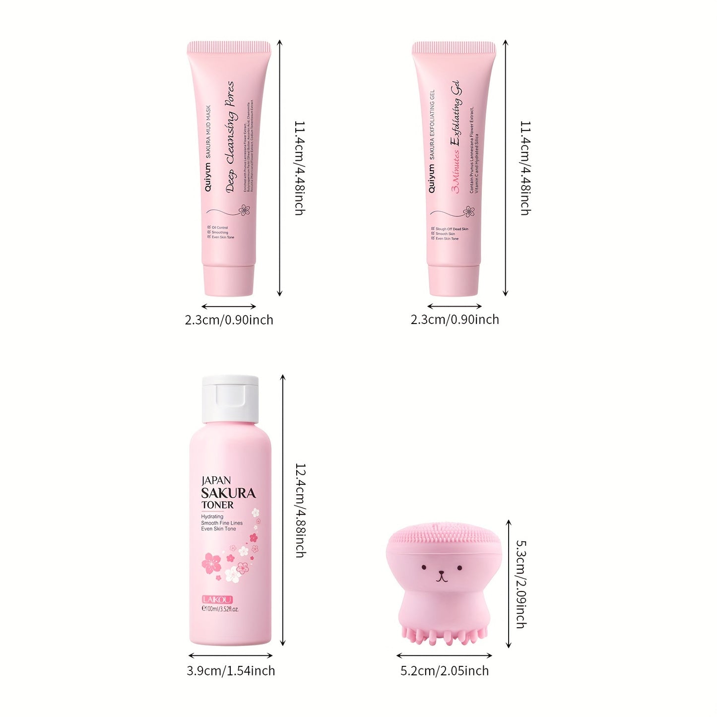 Sakura Facial Cleansing Set - 4pieces