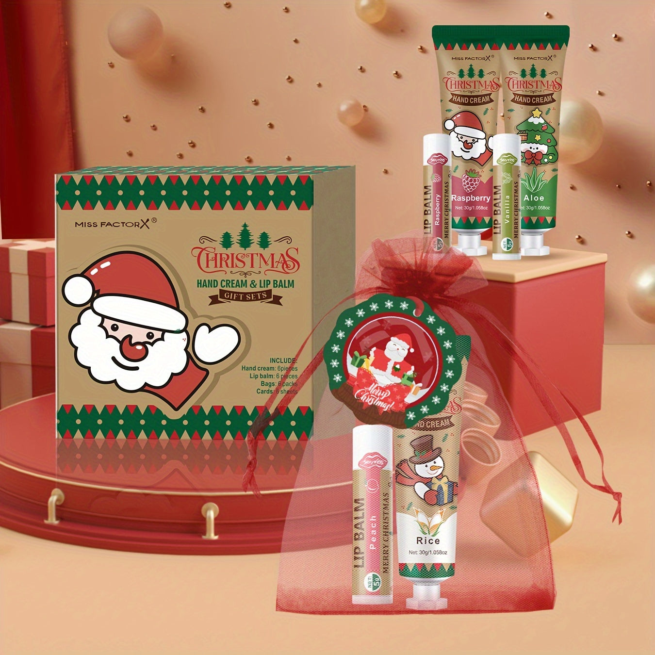 24pcs Christmas Give-away - Hand Cream & Lip Balm