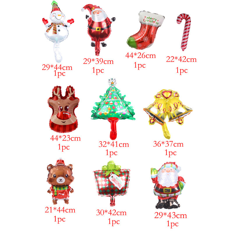 10pcs, Mini Cartoon Christmas Balloons