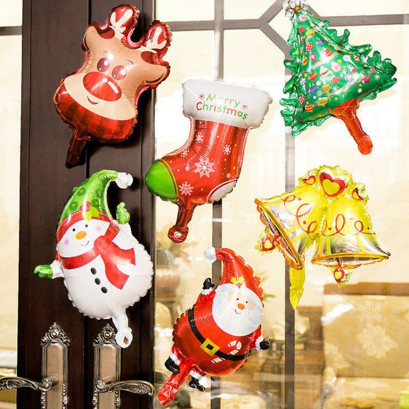 10pcs, Mini Cartoon Christmas Balloons