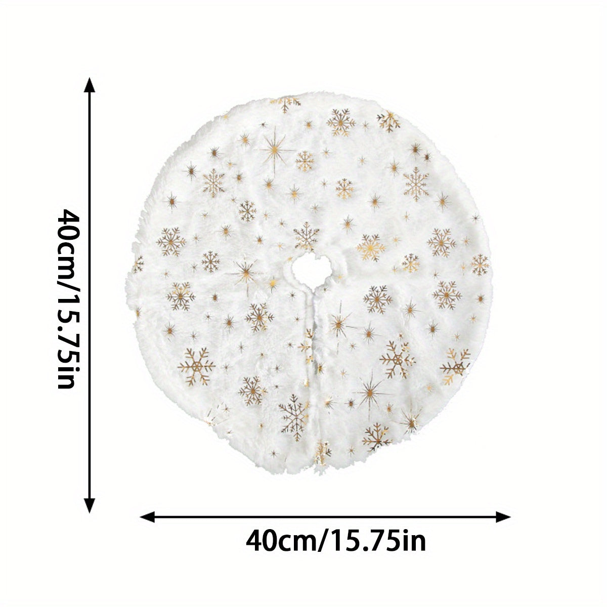 Christmas Tree Base Decoration Golden Snowflake Tree Skirt