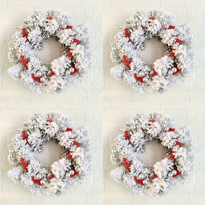 Boho Style Christmas Wreath Set with Candle Holders