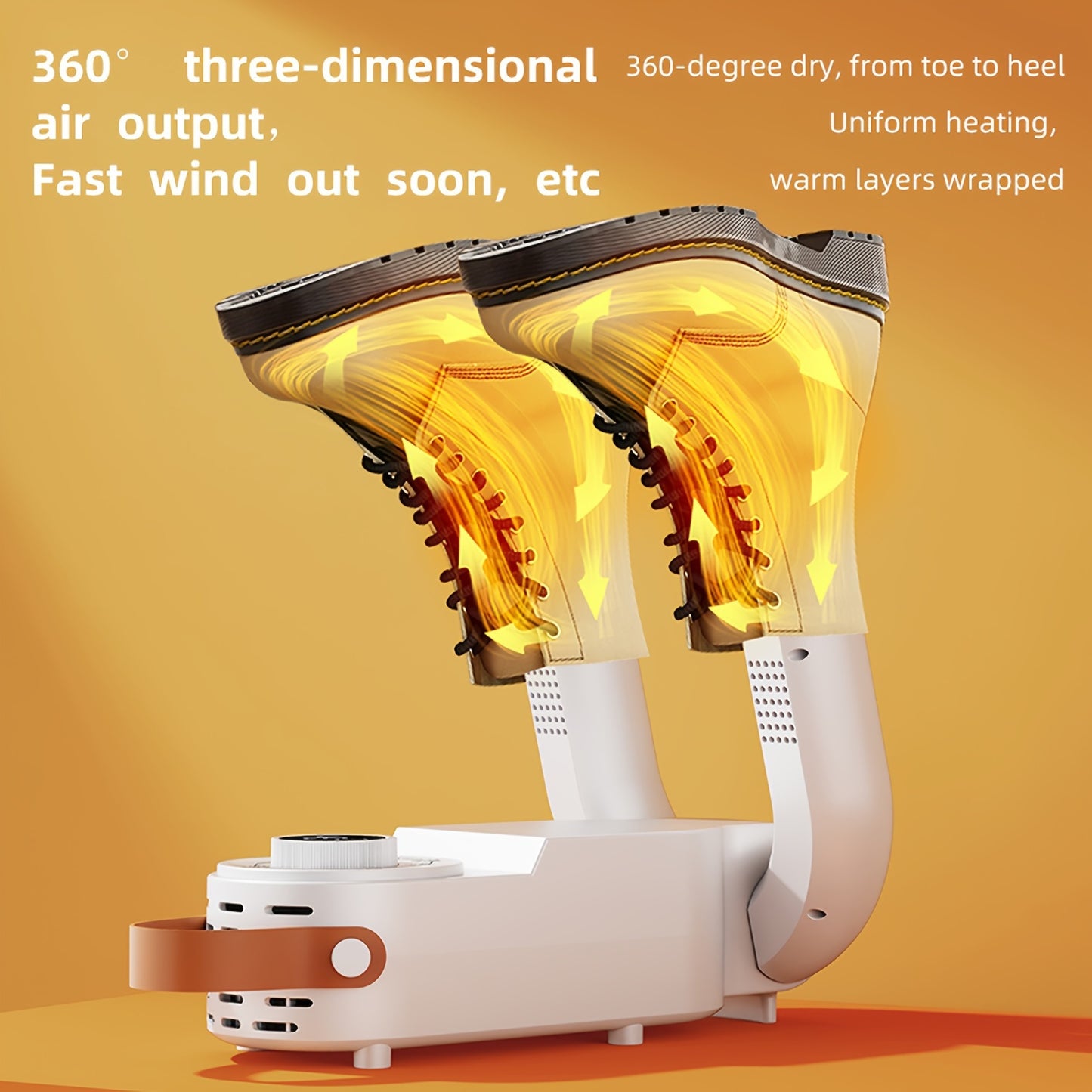 HOTU Quick Heat Shoe and Boot Dryer with 360° Air Output