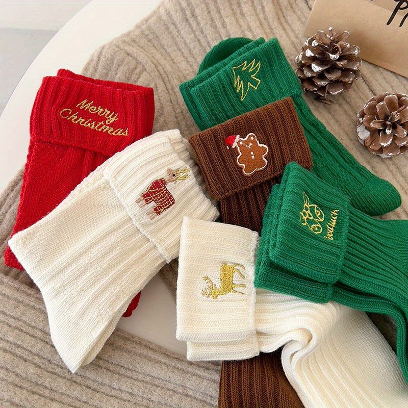 3pcs Festive Christmas Socks Gift Set