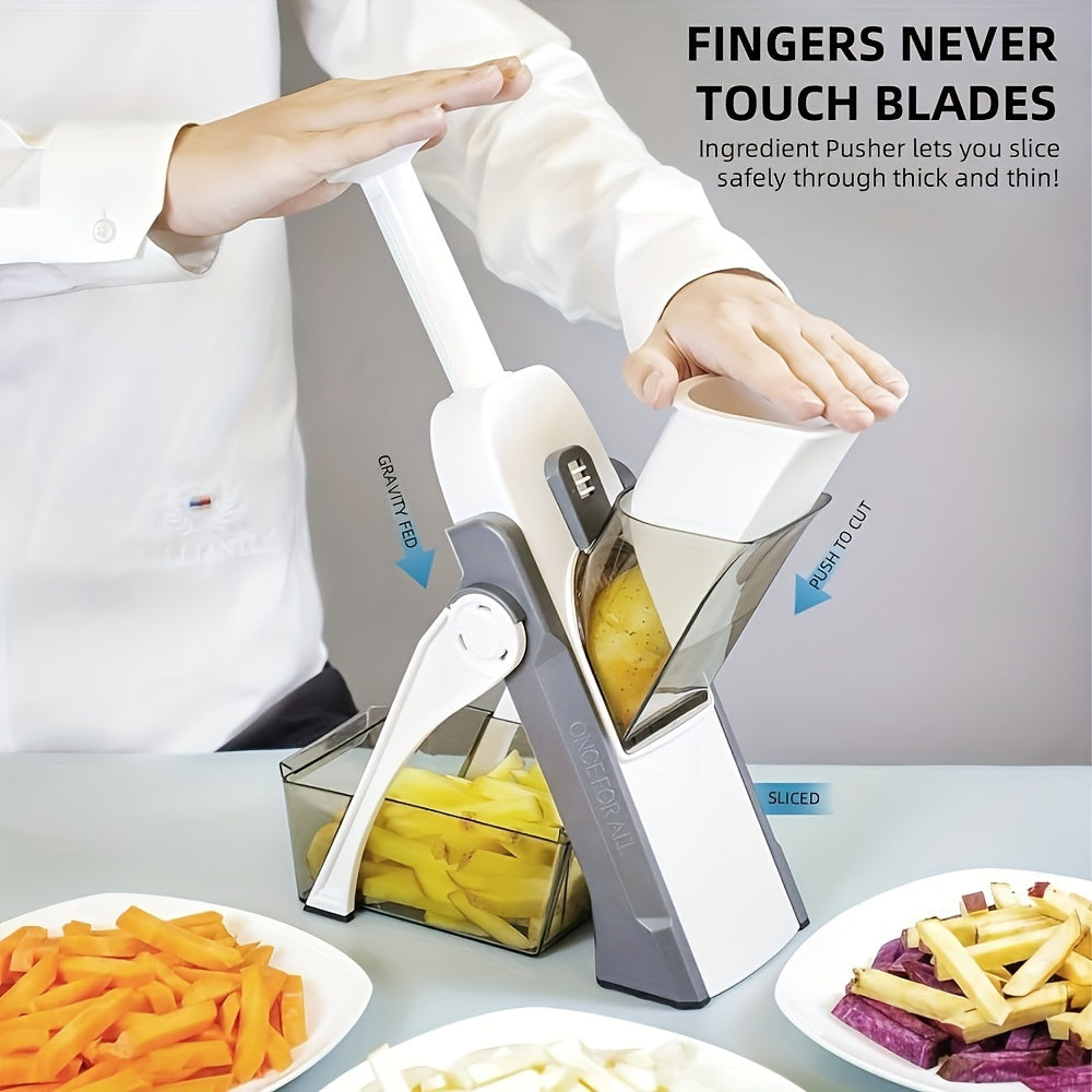 Manual Vegetable Slicer Set - Stainless Steel Blades