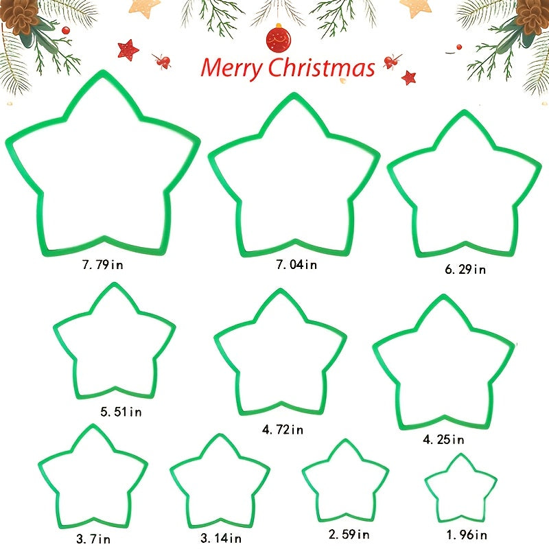 Christmas Tree Cookie Cutter Set - 10 size