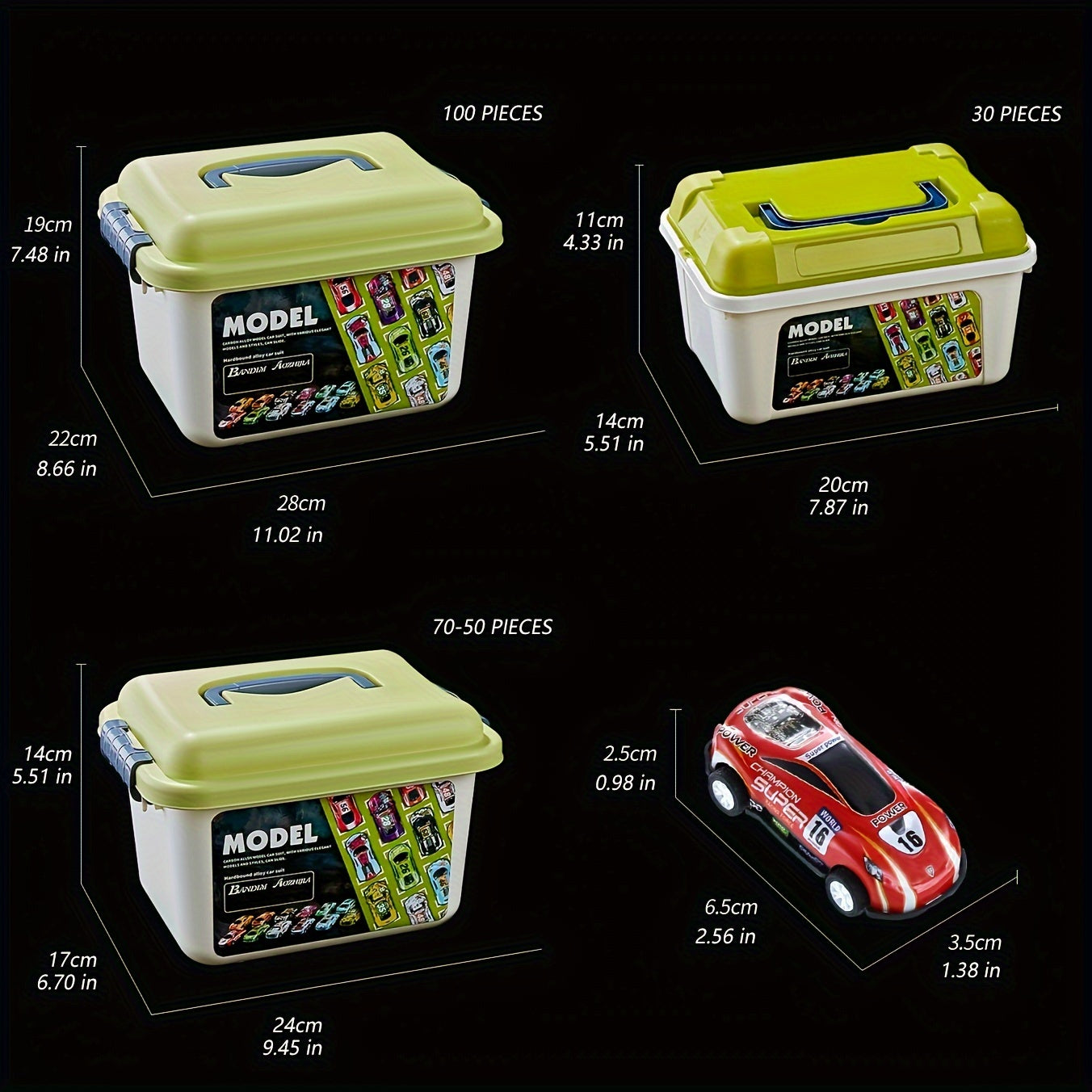 Pull Back Cars With Storage Box - Set Of 4 Toy Cars For Christmas, Halloween, Thanksgiving Gift(Random Style And Colors)