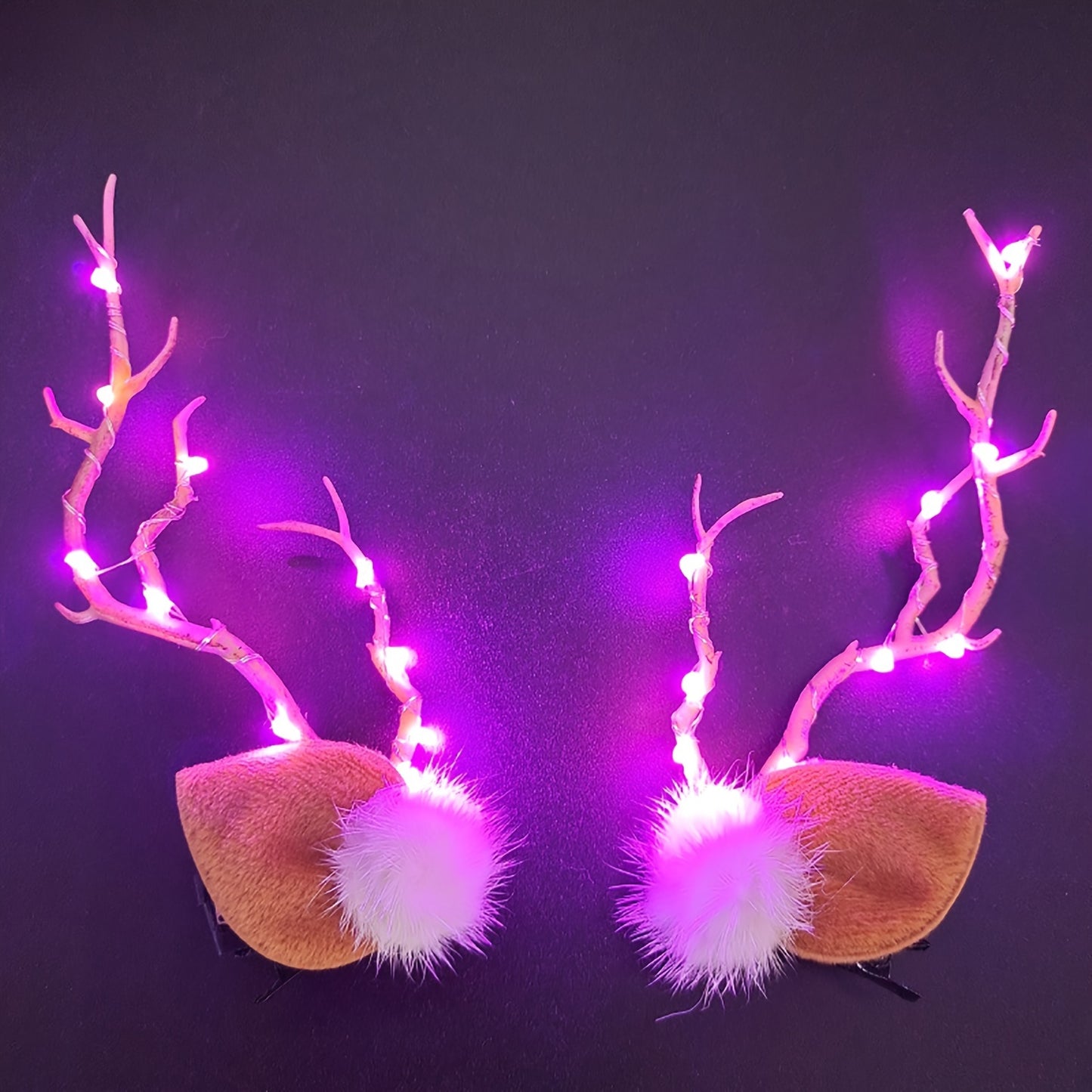 Christmas Colorful Luminous Antler Hair Clip