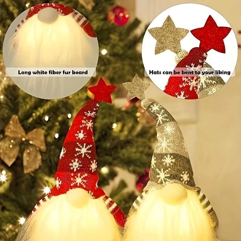 Festive Gnome LED Lights: 3 Colors (Red, Green, Gray)