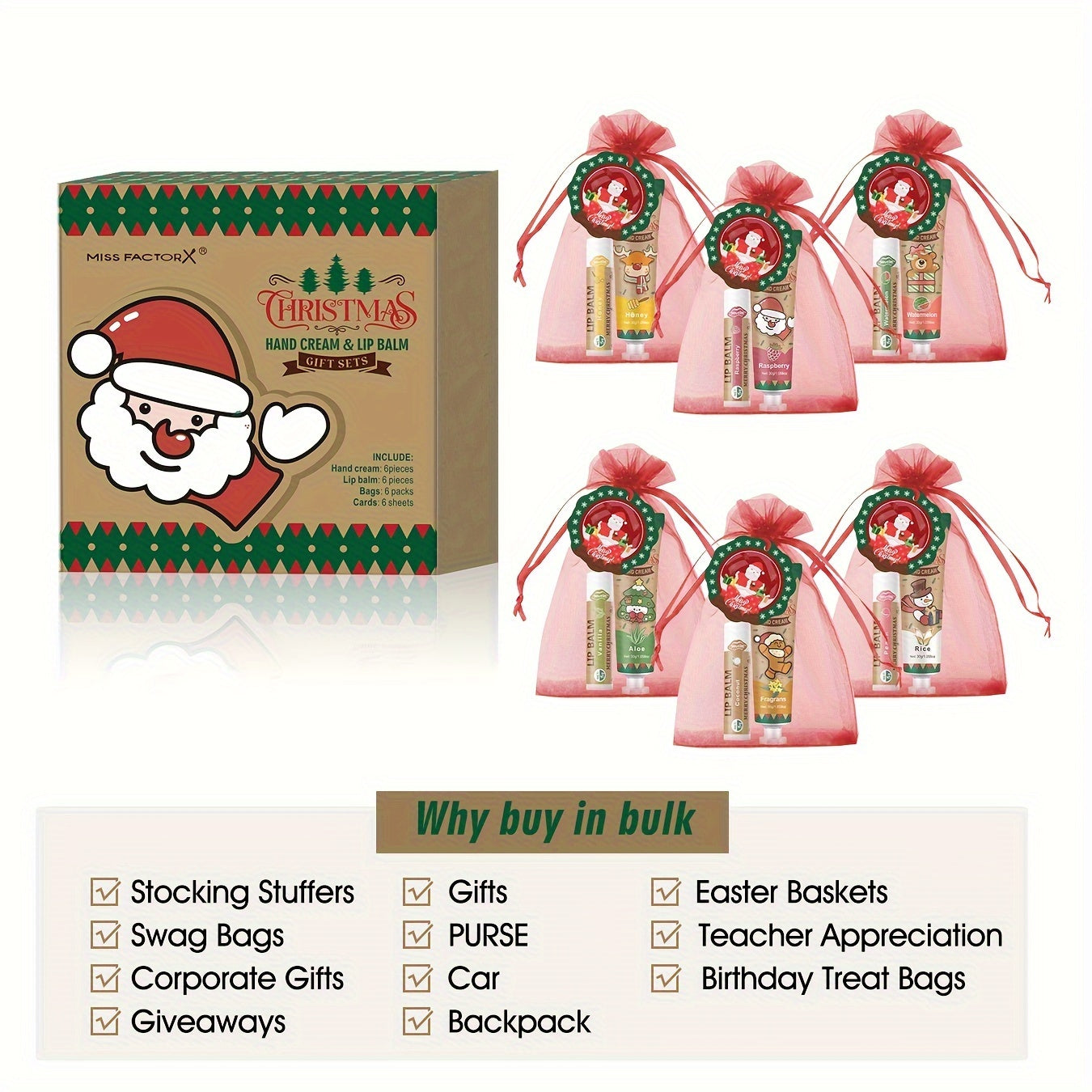 24pcs Christmas Give-away - Hand Cream & Lip Balm