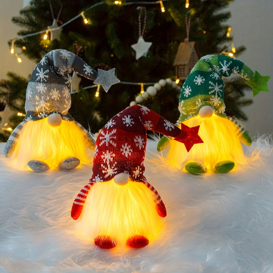 Festive Gnome LED Lights: 3 Colors (Red, Green, Gray)