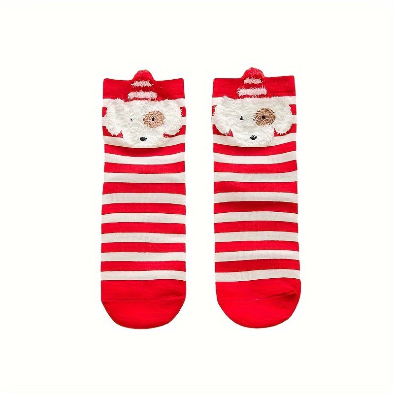 4 Pairs Cartoon Christmas Socks