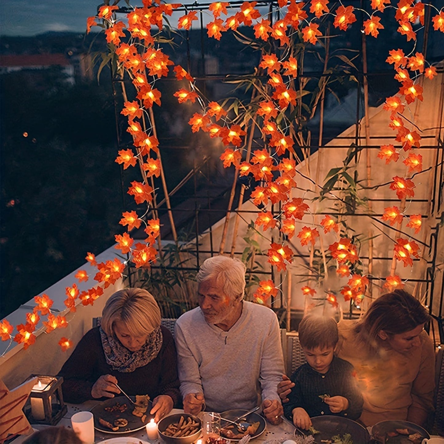 Maple Leaf LED String Lights