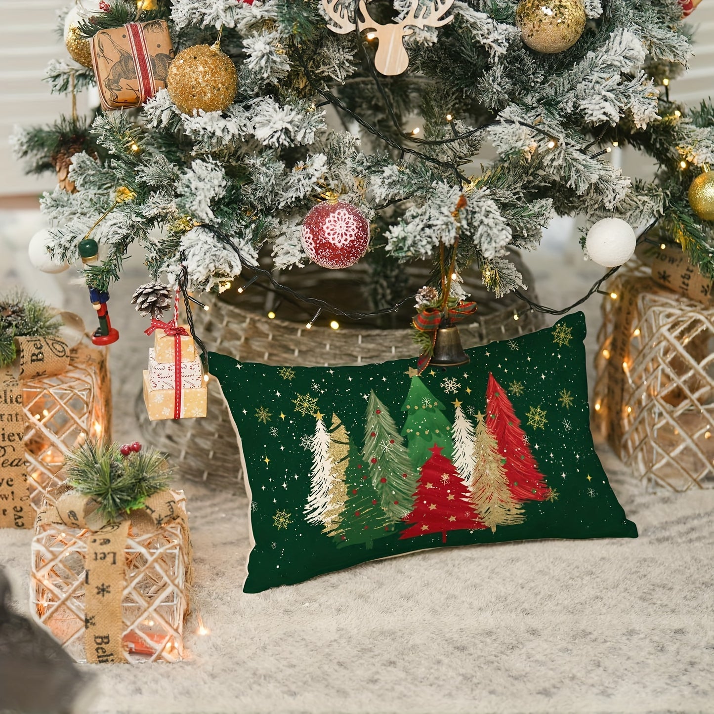 Merry Christmas Throw Pillow Cover