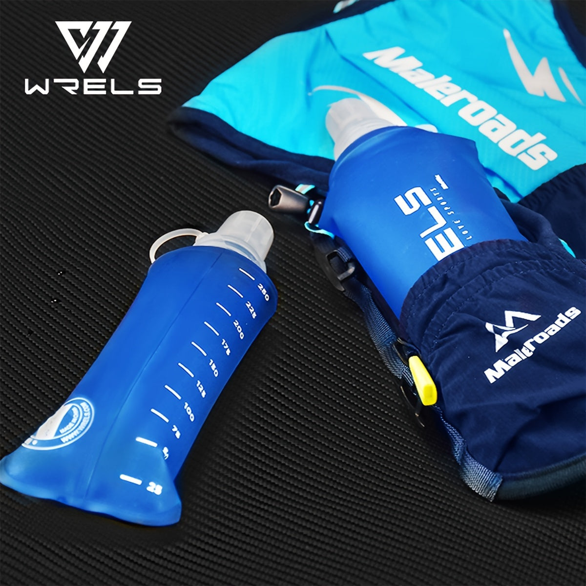 WRELS Foldable Silicone Sports Water Bottle