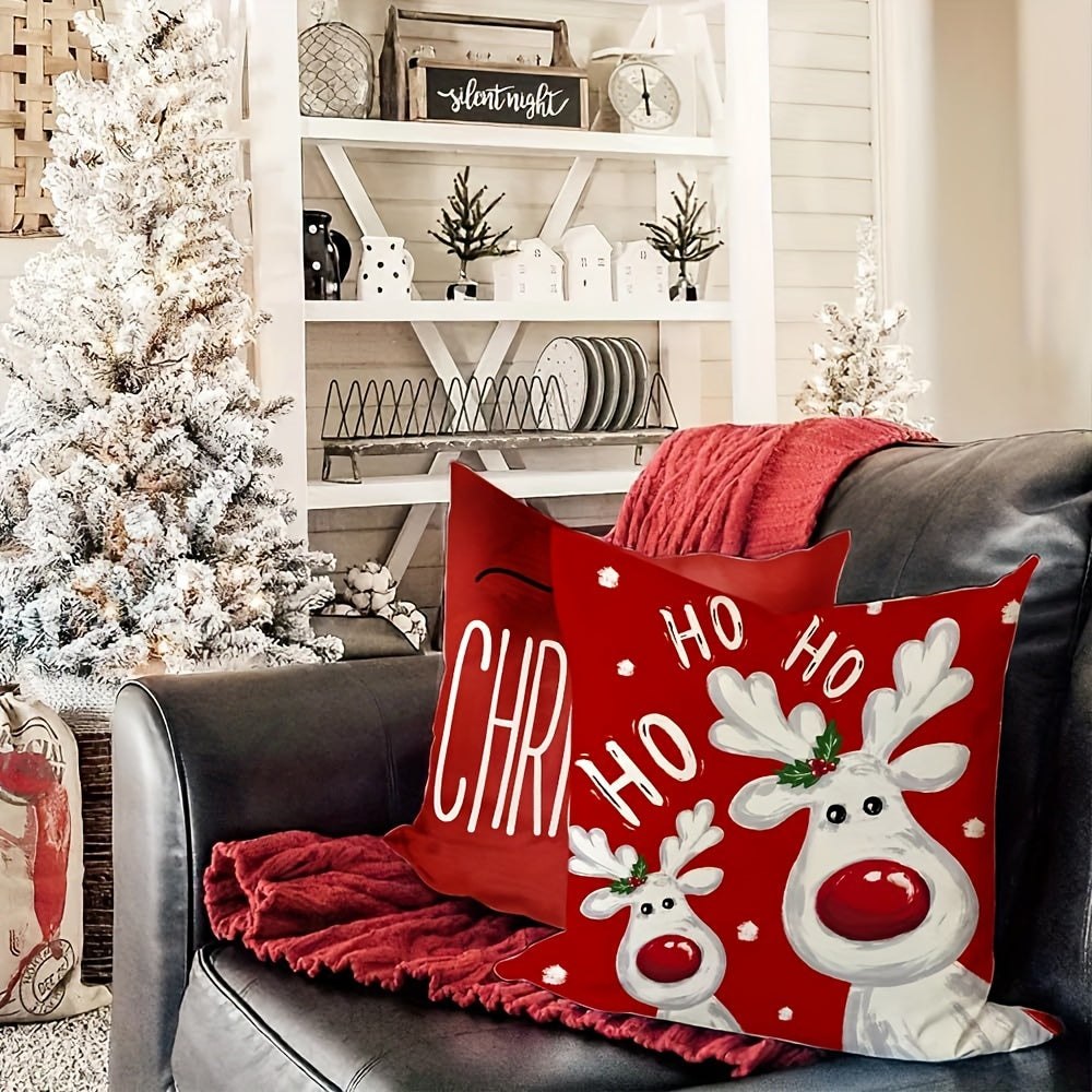 Festive Christmas Pillowcases- 4 Pieces