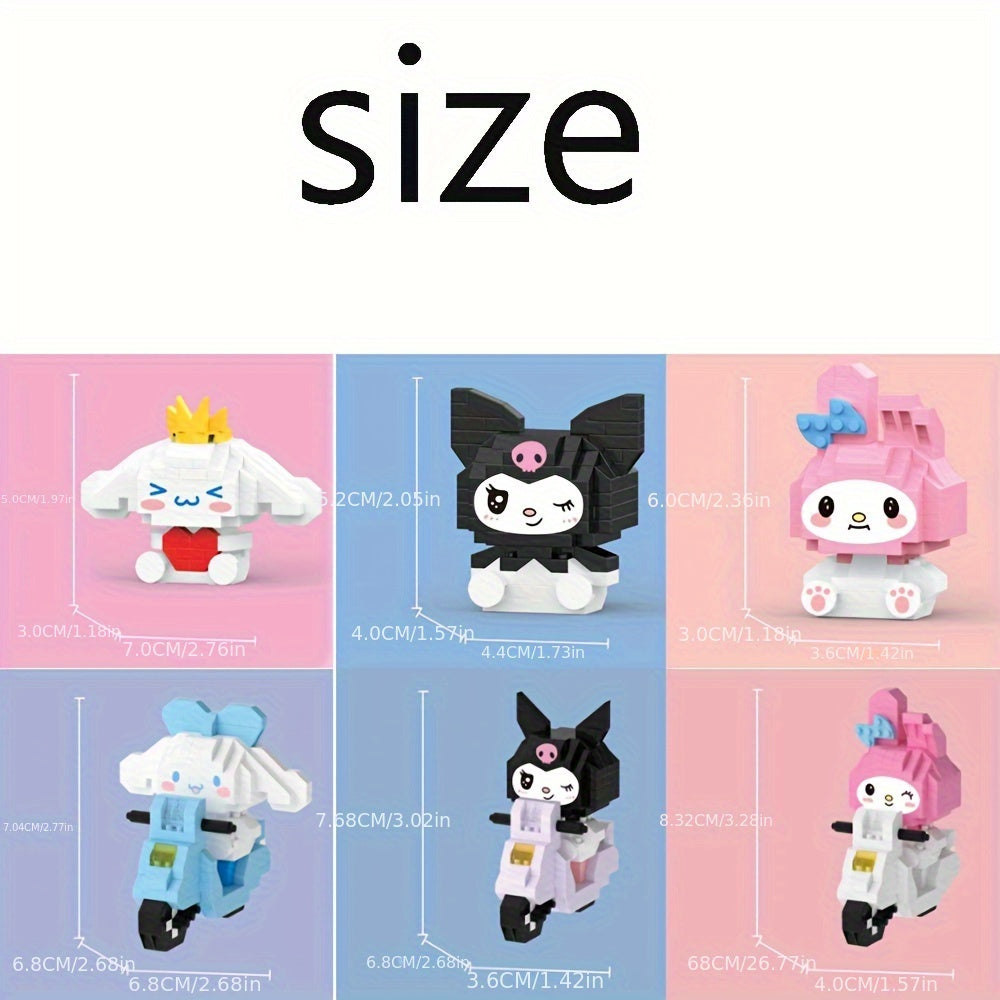 Sanrio Anime Figure Kuromi Building Block Puzzle Gift