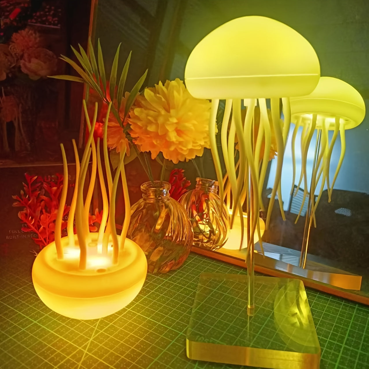 Modern Jellyfish Desk Lamps, USB Powered