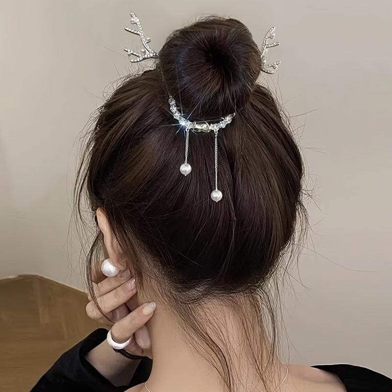 Elegant Deer Antler Hair Claw Clip