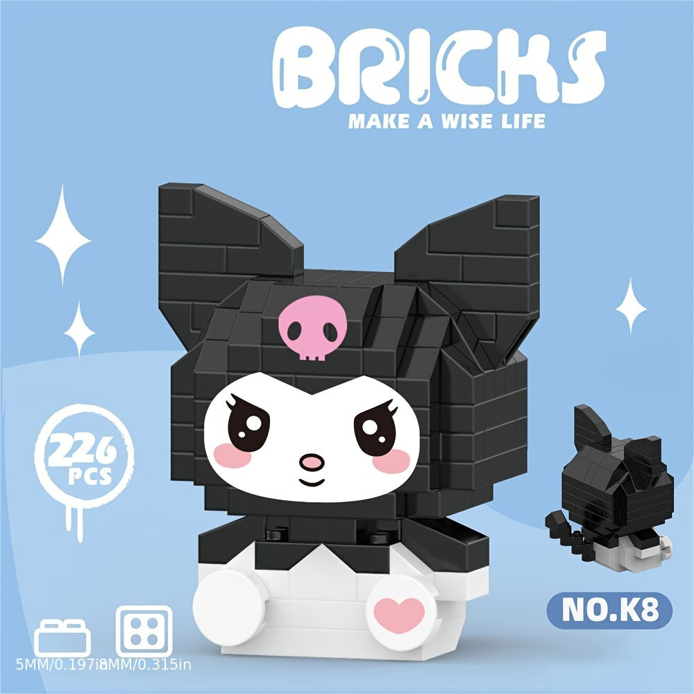 Sanrio Anime Figure Kuromi Building Block Puzzle Gift