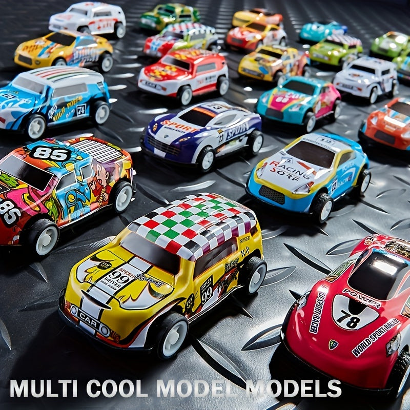 Pull Back Cars With Storage Box - Set Of 4 Toy Cars For Christmas, Halloween, Thanksgiving Gift(Random Style And Colors)