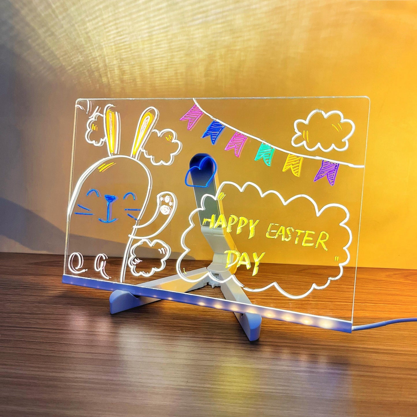 LED Dry Erase Message Board with 6 pens