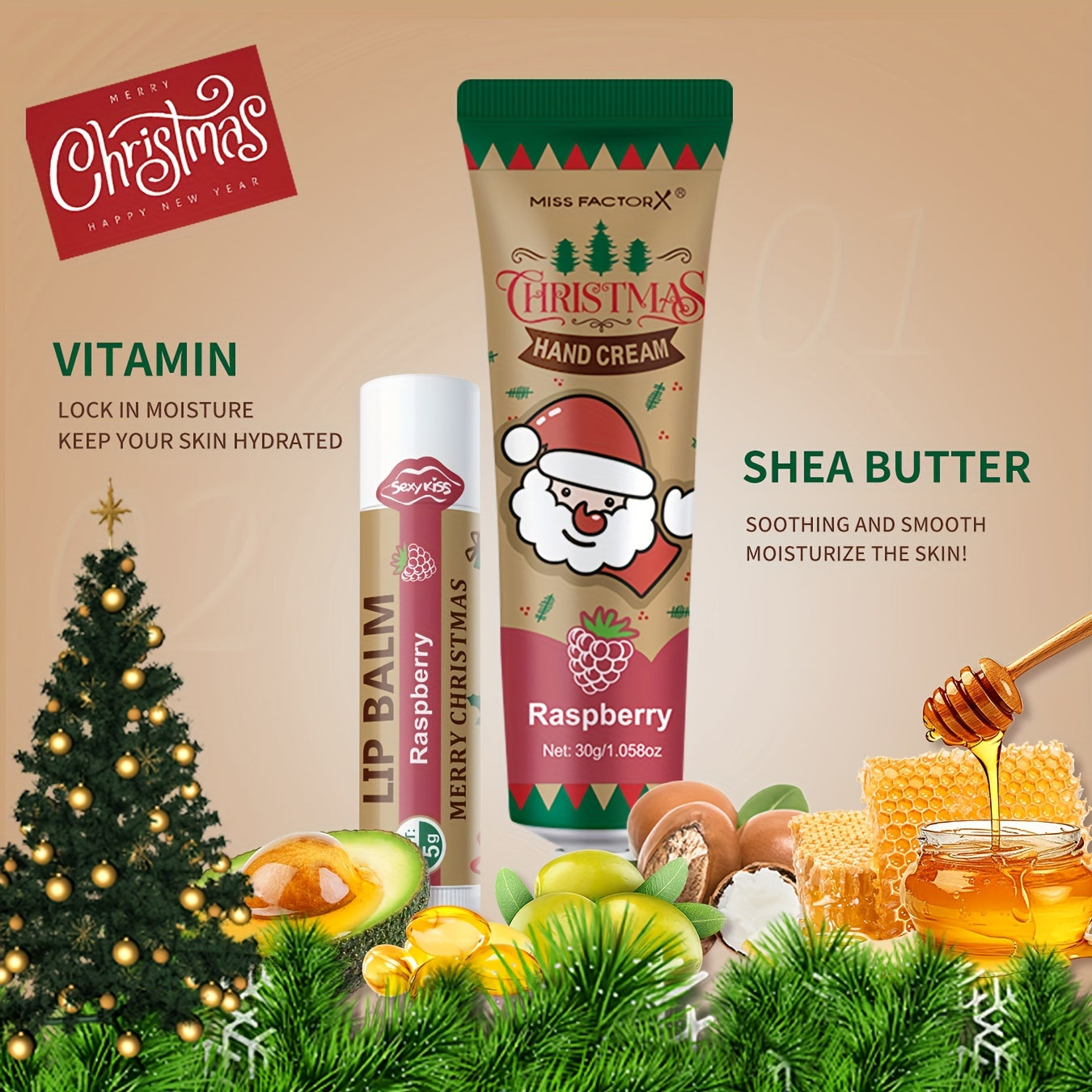 24pcs Christmas Give-away - Hand Cream & Lip Balm