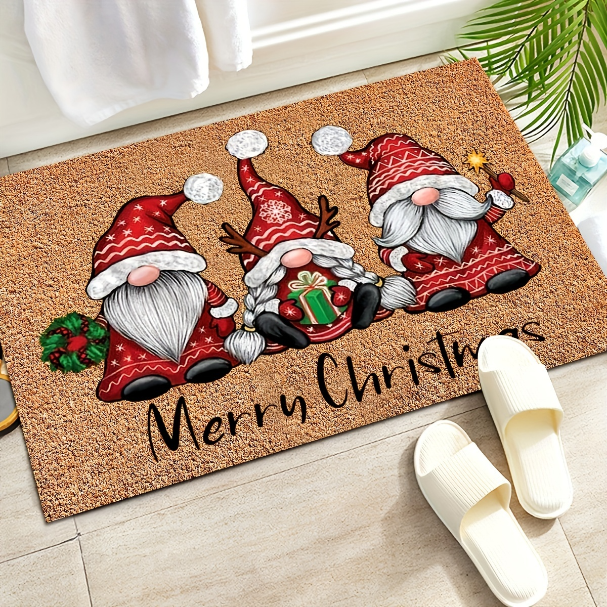 1pc Christmas Gnome Welcome Doormat