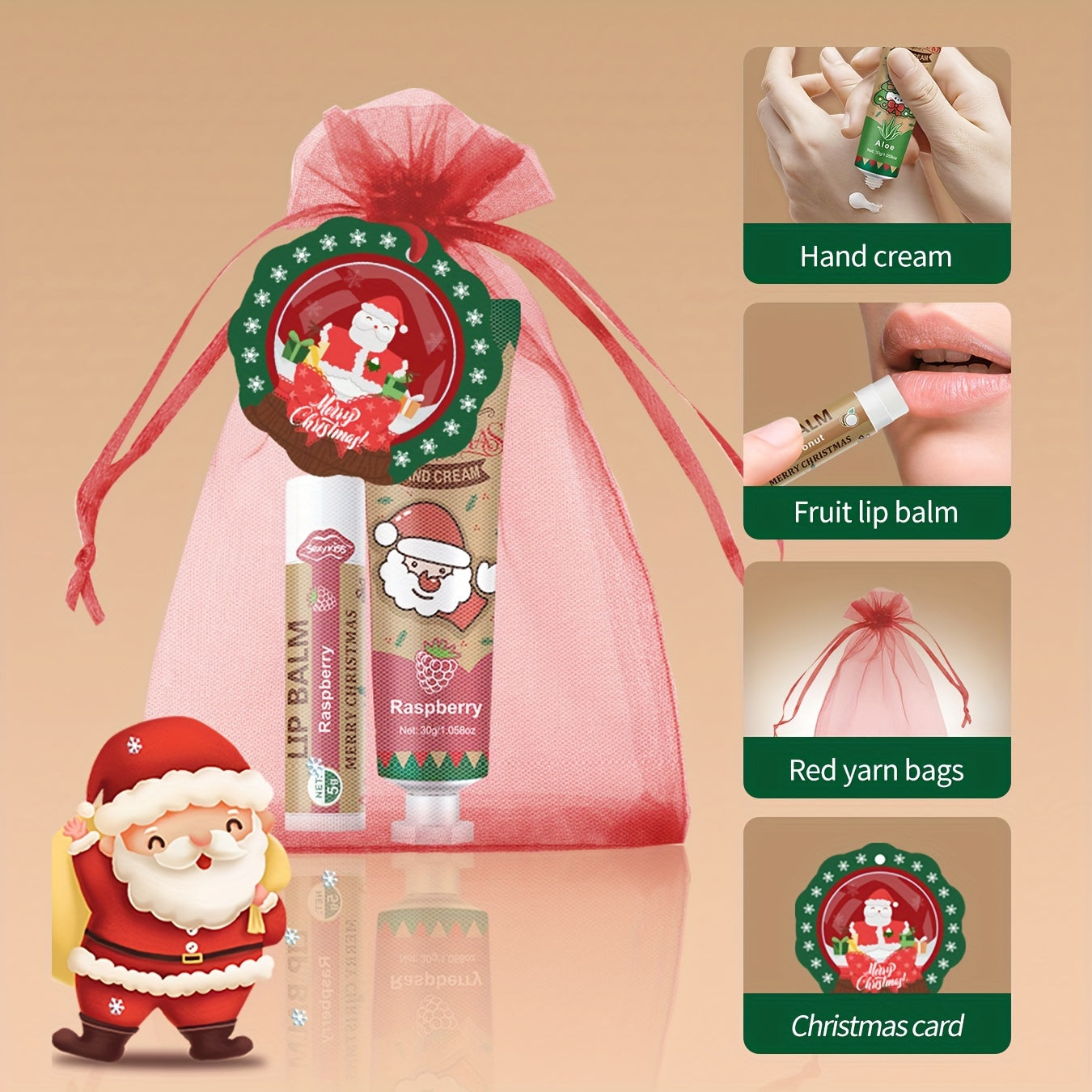 24pcs Christmas Give-away - Hand Cream & Lip Balm