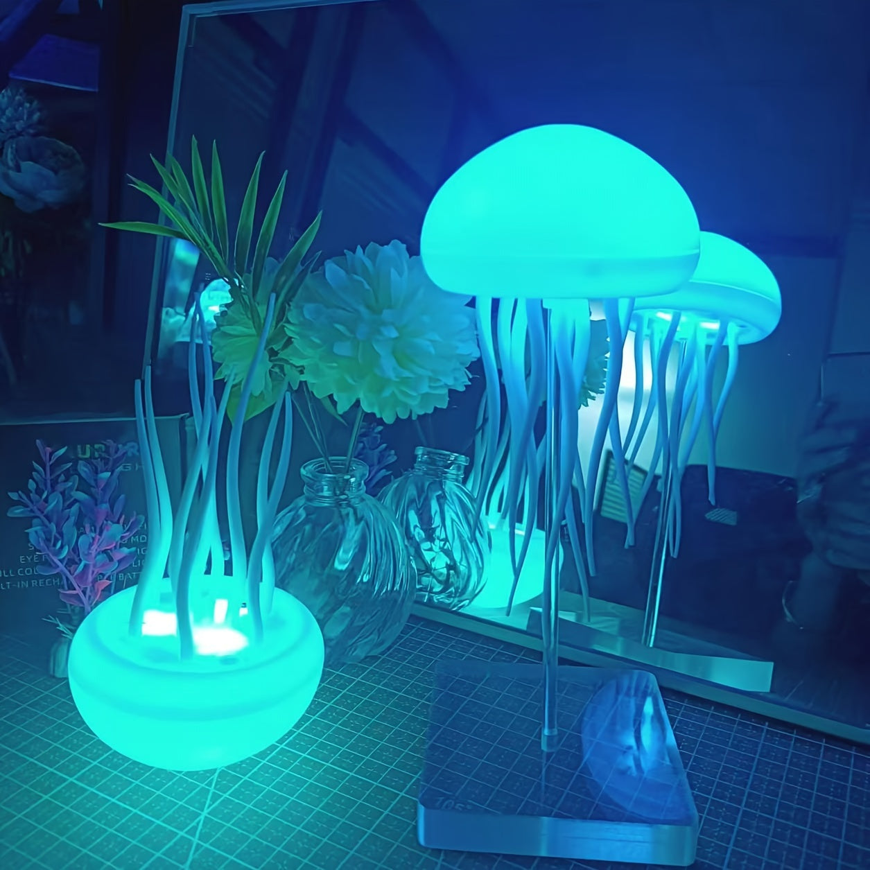 Modern Jellyfish Desk Lamps, USB Powered