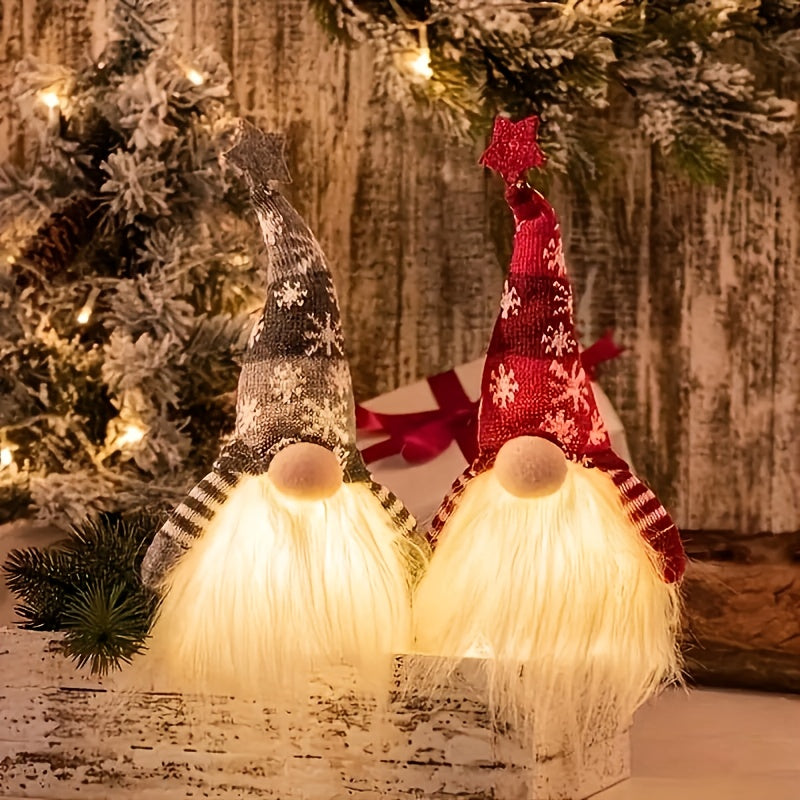 Festive Gnome LED Lights: 3 Colors (Red, Green, Gray)