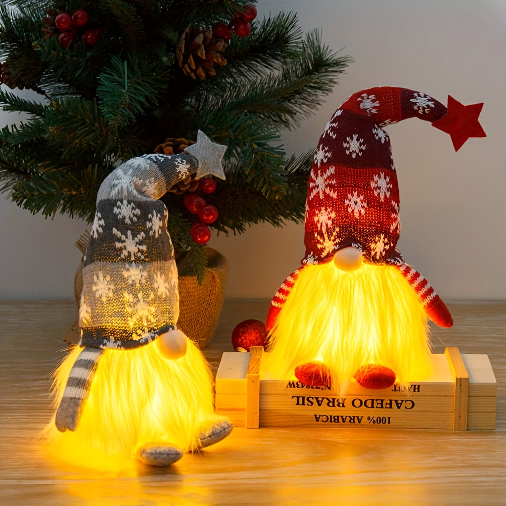 Festive Gnome LED Lights: 3 Colors (Red, Green, Gray)