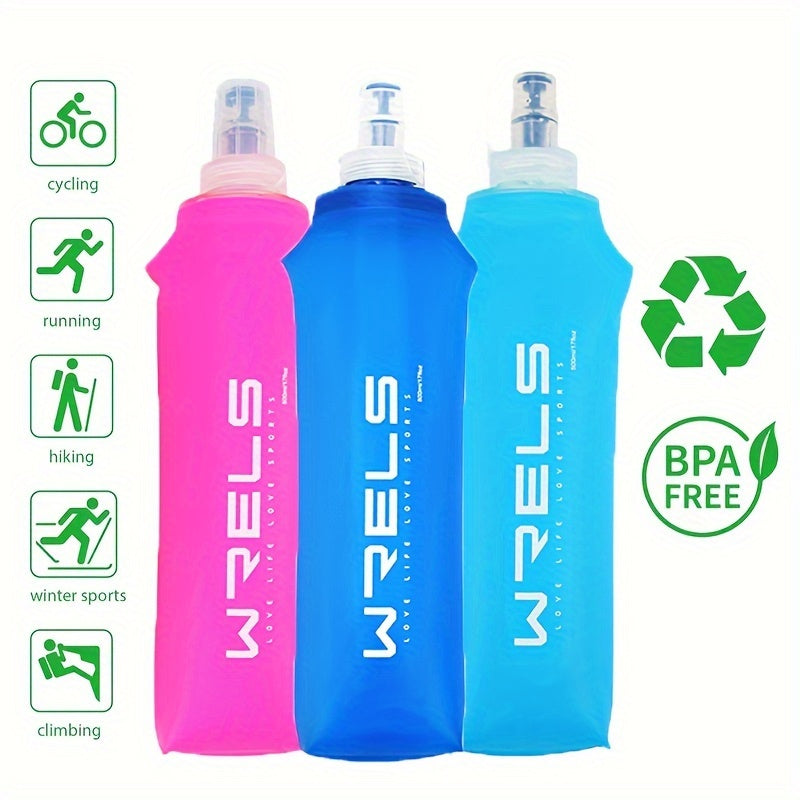 WRELS Foldable Silicone Sports Water Bottle