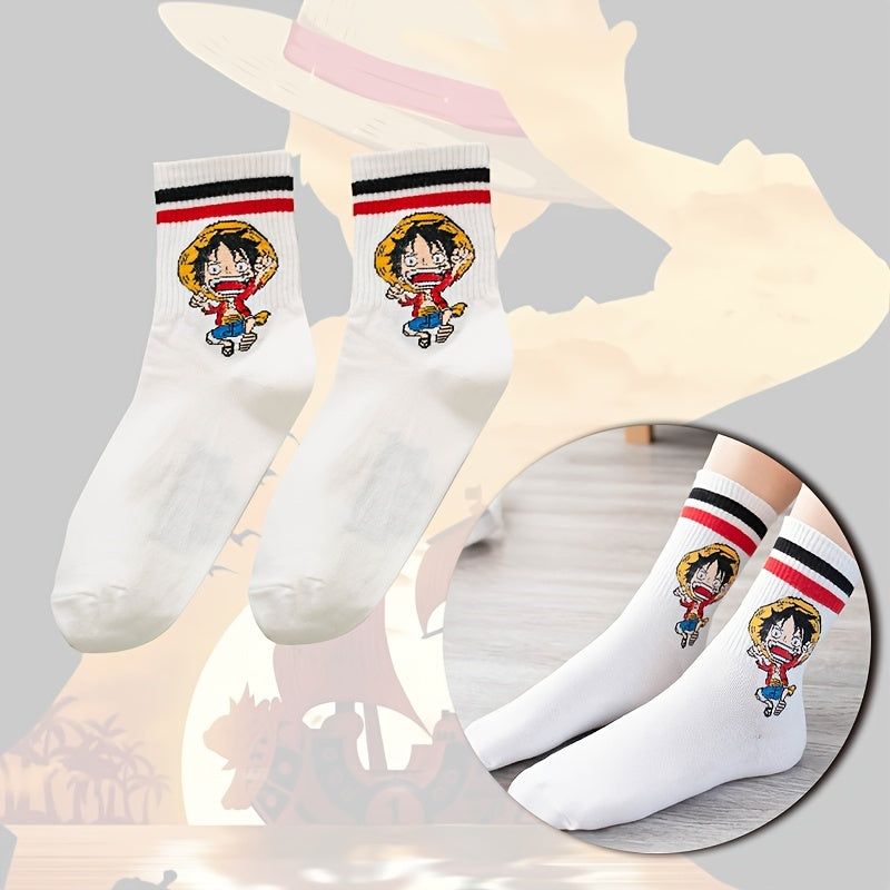 One Piece Luffy 2pcs Fashion Socks