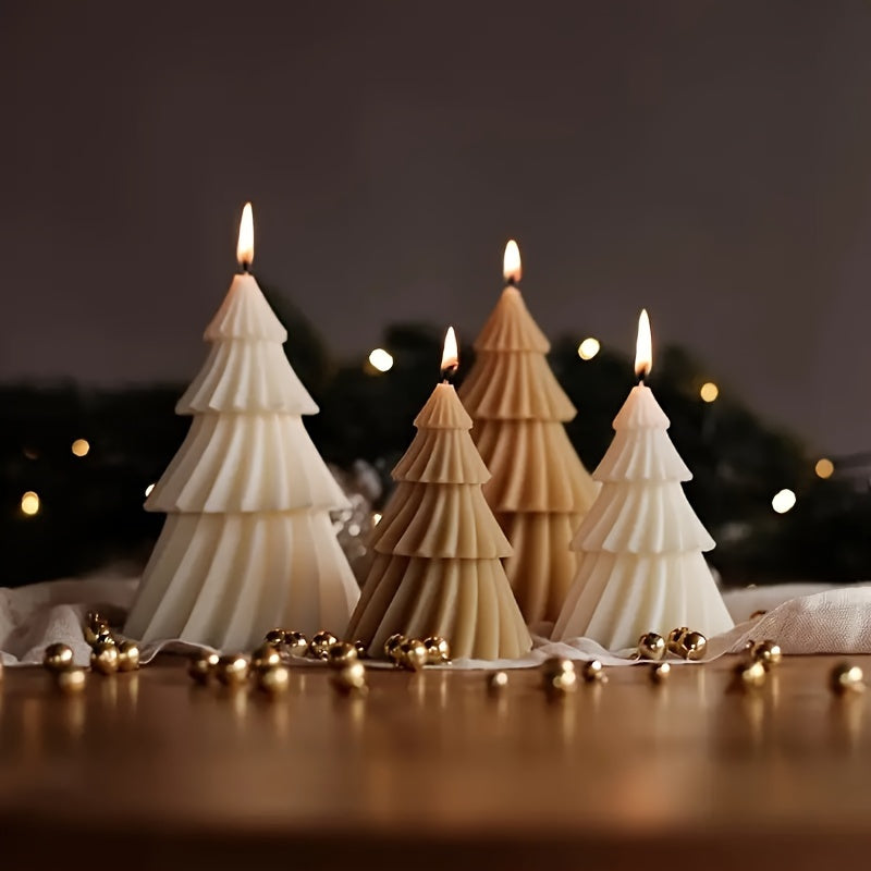 Origami Christmas Tree Silicone Mold for DIY Candles