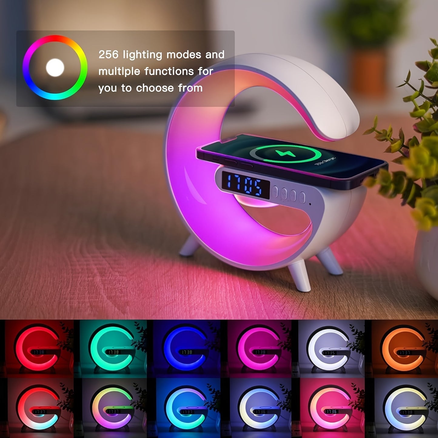 Wireless Bluetooth Lamp Speakers Charging Station