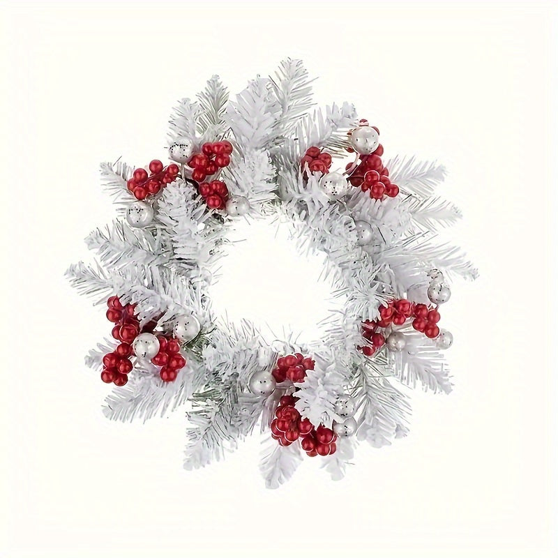 Boho Style Christmas Wreath Set with Candle Holders