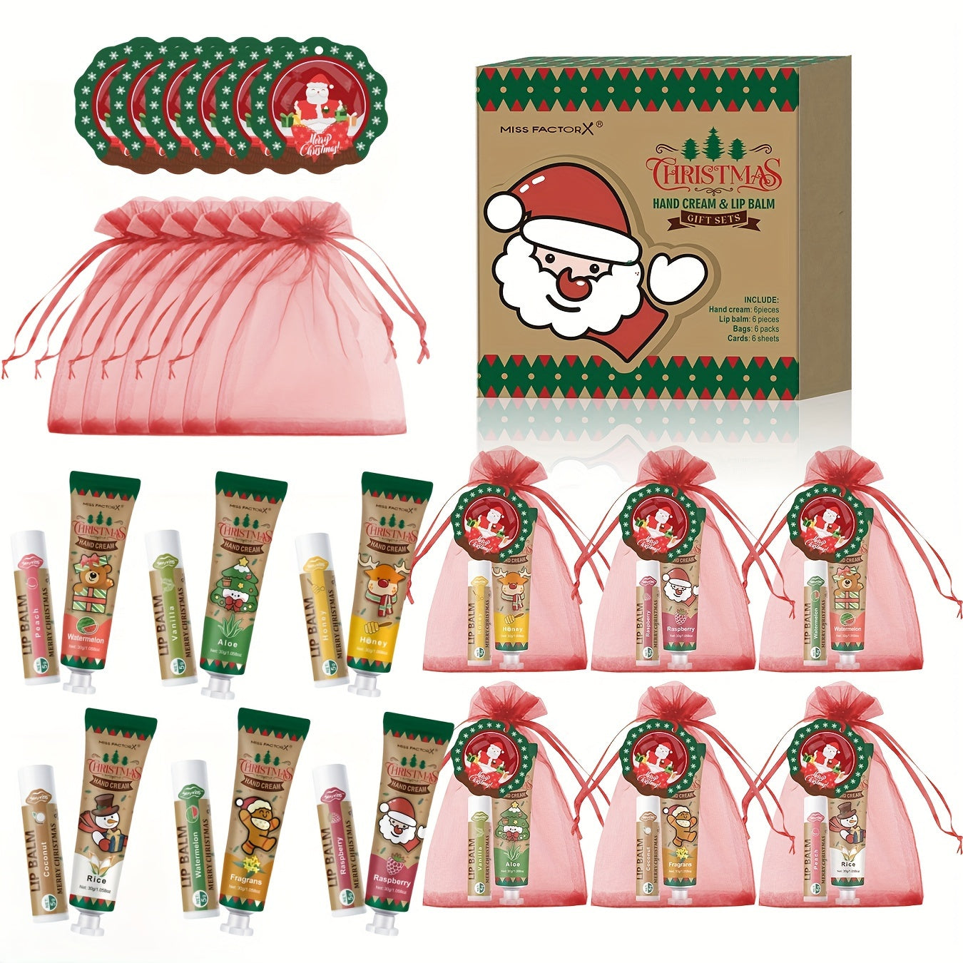 24pcs Christmas Give-away - Hand Cream & Lip Balm