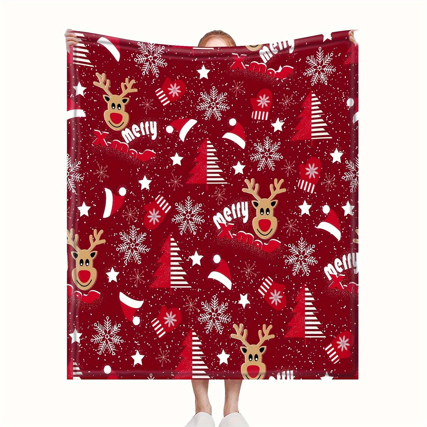 Cozy Christmas Throw Blanket