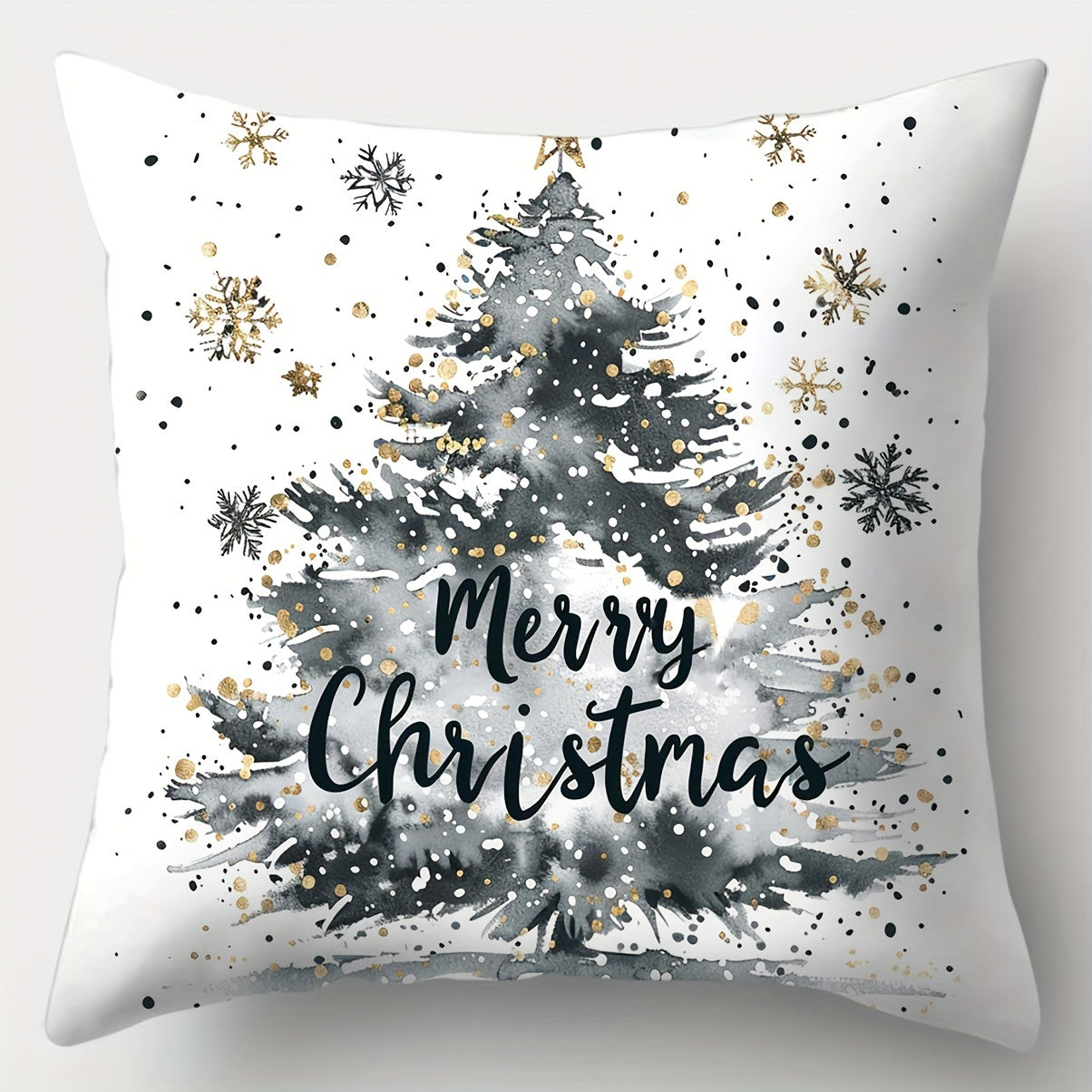 Festive 4pcs Christmas Pillow Cover Set