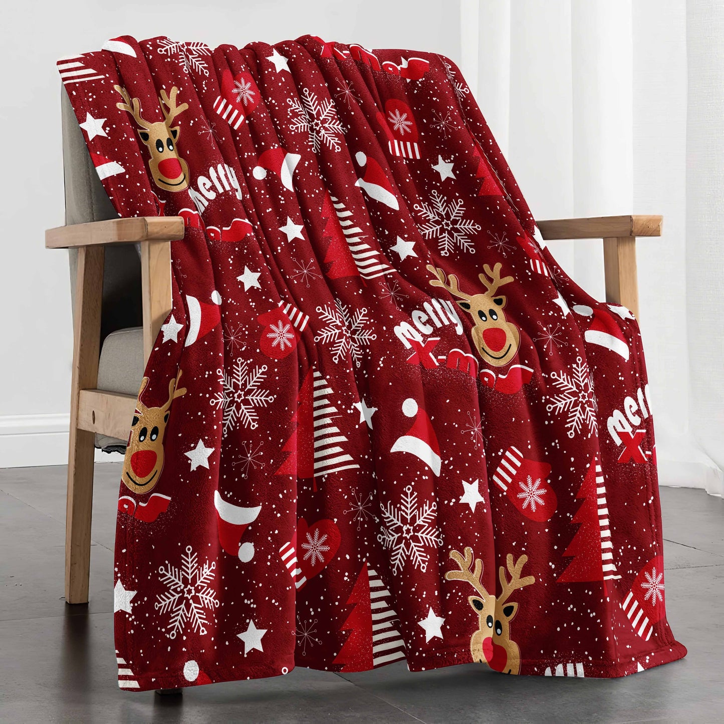 Cozy Christmas Throw Blanket